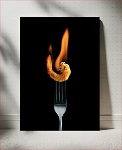 Πίνακας, Burning Shrimp on Fork Καίγοντας γαρίδες στο πιρούνι