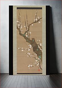 Πίνακας, Bush Warbler (Uguisu) in a Plum Tree after Sakai Hōitsu
