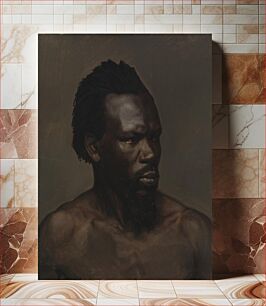 Πίνακας, Bust portrait of a black man, 1835 - 1853, Nils Jakob Olsson Blommér