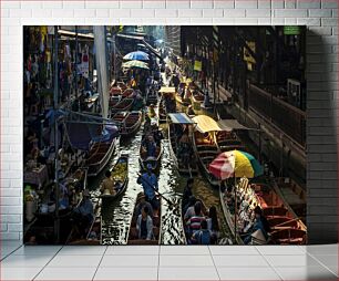 Πίνακας, Bustling Floating Market Πολυσύχναστη Πλωτή Αγορά