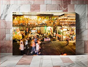 Πίνακας, Bustling Night Market Πολυσύχναστη Νυχτερινή Αγορά