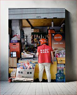 Πίνακας, Busy Street Shop Scene Σκηνή Busy Shop Street