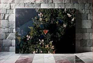 Πίνακας, Butterfly on Blooming Bush Πεταλούδα στον ανθισμένο θάμνο