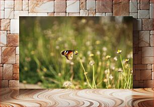 Πίνακας, Butterfly on Flowers Πεταλούδα στα λουλούδια