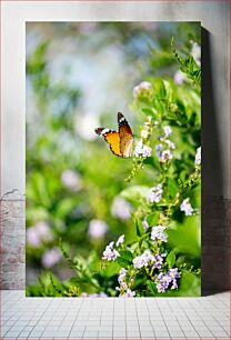 Πίνακας, Butterfly on Flowers Πεταλούδα στα λουλούδια
