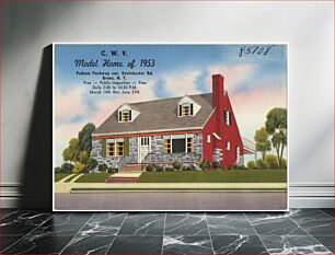 Πίνακας, C. W. V. Model Home of 1953. Pelham Parkway cor. Eastchester Rd., Bronx, N. Y