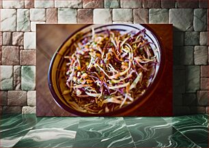 Πίνακας, Cabbage Salad in a Bowl Λαχανοσαλάτα σε μπολ