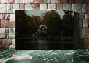 Πίνακας, Cabin by the Lake Καμπίνα δίπλα στη λίμνη