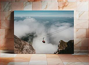 Πίνακας, Cable Car above the Clouds Τελεφερίκ πάνω από τα σύννεφα