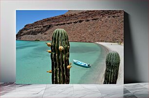 Πίνακας, Cacti Overlooking Seaside Bay Κάκτοι με θέα στον παραθαλάσσιο κόλπο