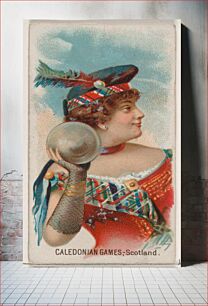 Πίνακας, Caledonian Games, Scotland, from the Holidays series (N80) for Duke brand cigarettes