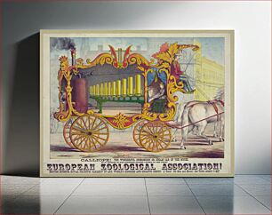 Πίνακας, Calliope! The wonderful Operonicon or Steam Car of the Muses, as it appears in the gorgeous street pagent [sic] of the Great European Zoological Association! (1874)