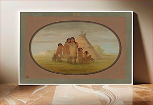 Πίνακας, Camanchee Chief's Children and Wigwam (1861-1869) by George Catlin