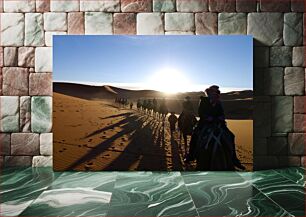 Πίνακας, Camel Caravan at Sunrise in the Desert Καραβάνι καμήλας στην ανατολή του ηλίου στην έρημο