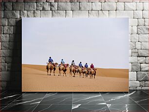 Πίνακας, Camel Caravan in the Desert Καμήλα Καραβάνι στην Έρημο