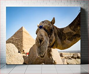 Πίνακας, Camel Near Egyptian Pyramid Καμήλα κοντά στην Αιγυπτιακή Πυραμίδα