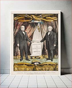 Πίνακας, Campaign poster for 1860 U.S. presidential candidate John Bell and his running mate, Edward Everett