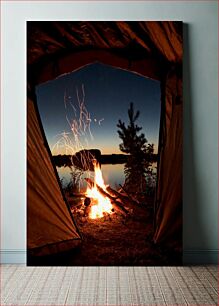 Πίνακας, Campfire by the Lake at Dusk Campfire by the Lake at Dusk
