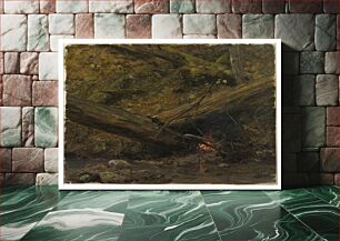 Πίνακας, Campfire, Maine Woods, Frederic Edwin Church