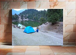 Πίνακας, Camping by the Lake Κάμπινγκ δίπλα στη λίμνη