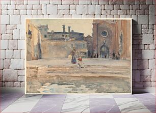 Πίνακας, Campo dei Frari, Venice (ca. 1880) by John Singer Sargent