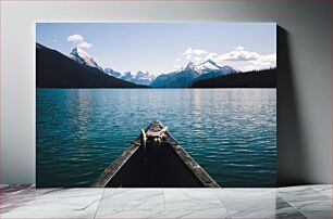 Πίνακας, Canoe on Mountain Lake Κανό στη λίμνη Mountain