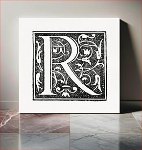 Πίνακας, Capital R alphabet letter, ornamental font design