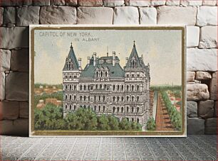 Πίνακας, Capitol of New York in Albany, from the General Government and State Capitol Buildings series (N14) for Allen & Ginter Cigarettes Brands