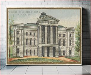 Πίνακας, Capitol of North Carolina in Raleigh, from the General Government and State Capitol Buildings series (N14) for Allen & Ginter Cigarettes Brands