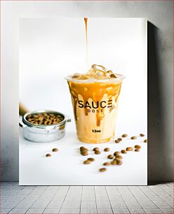 Πίνακας, Caramel Iced Coffee Παγωμένος Καφές Καραμέλας