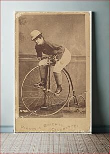 Πίνακας, Card 16, from the Girl Cyclists series (N49) for Virginia Brights Cigarettes