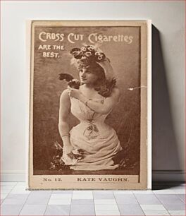 Πίνακας, Card Number 12, Kate Vaughn, from the Actors and Actresses series (N145-2) issued by Duke Sons & Co. to promote Cross Cut Cigarettes issued by W. Duke, Sons & Co. (New York and Durham, N.C.)