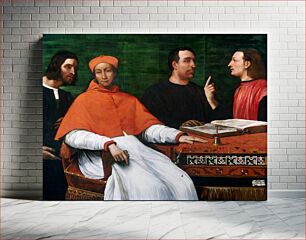 Πίνακας, Cardinal Bandinello Sauli, His Secretary, and Two Geographers (1516) by Sebastiano del Piombo