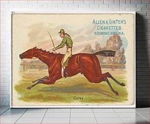 Πίνακας, Carey, from The World's Racers series (N32) for Allen & Ginter Cigarettes