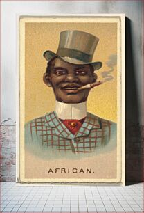 Πίνακας, Caricature of African, from World's Smokers series (N33) for Allen & Ginter Cigarettes