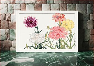 Πίνακας, Carnation flower, Japanese woodblock art