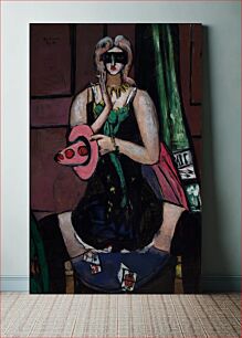 Πίνακας, Carnival Mask, Green, Violet, and Pink (Columbine) (1950) in high resolution by Max Beckmann