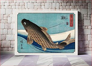 Πίνακας, Carp (1835-1839), Japanese fish illustration by Utagawa Hiroshige