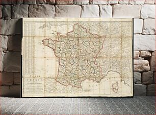 Πίνακας, Carte de France divisée en 86 departemens
