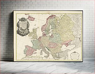 Πίνακας, Carte de l'Europe divisée en ses principaux états