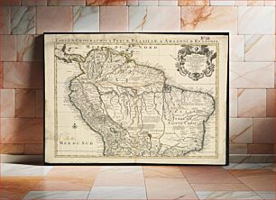 Πίνακας, Carte de la Terre Ferme, du Perou, du Bresil et du Pays des Amazones : dressée sur les descriptions de Herrera, de Laet, et des PP