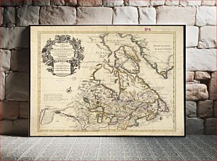 Πίνακας, Carte du Canada ou de la Nouvelle France et des decouvertes qui y ont été faites