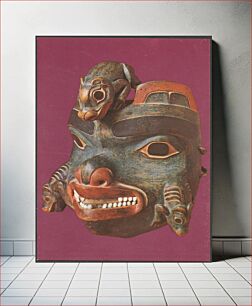 Πίνακας, Carved wooden mask with animals