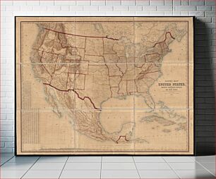 Πίνακας, Case's map of the United States, the British provinces, Mexico, and part of the West Indies : compiled from the latest government maps and other official sources