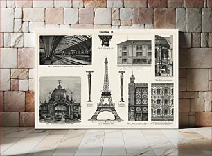 Πίνακας, Cast - Iron Architecture (1894, a collection of iron made architectural designs, notably the Eiffel Tower