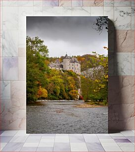 Πίνακας, Castle by the River in Autumn Κάστρο δίπλα στο ποτάμι το φθινόπωρο