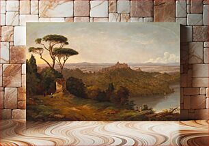 Πίνακας, Castle Gondolfo, Lake Albano, Italy (1852) by Christopher Pearse Cranch
