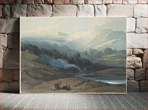 Πίνακας, Cattle Resting in a Mountainous Landscape, Bengal by George Chinnery
