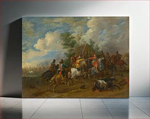 Πίνακας, Cavalry skirmish by Pieter Meulener