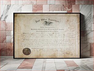 Πίνακας, Certificate of appointment for John T. Jackson